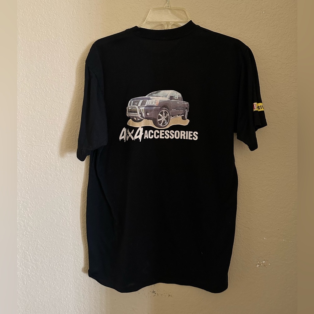 4x4 Truck Men’s Black T-shirt Size Large